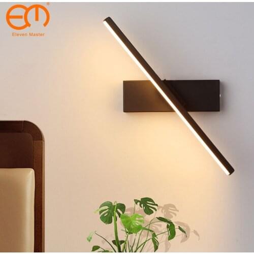 Bedroom Bedside Wall Light 330 degrees Rotatable Adjustable Light Angle Indoor LED Wall Lamp Simple Light Fixture Aluminum