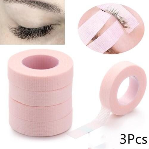 3Pcs No-Woven PE Tape Eyelash Shields Professional Breathable Under Eye Pad Micropore Medical Tape Eyelash Extension Supply