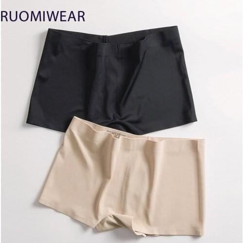 RUOMIWEAR Womens Seamless Hipster Safety Boyshort Panties Ultra-Soft Comfort Nylon Underpants For Ladies Intimate Underwear