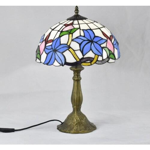 Mediterranean Retro Style Glass Turkish Mosaic Table Lamps Handworked Study Bedroom Home Art Decor Turkish Lamp