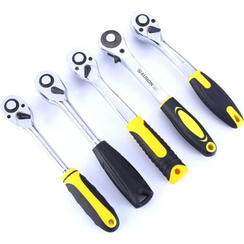 Ratchet Wrench 1/4" 3/8" 1/2"inch Socket Ratchet Spanner 45/72 Teeth Torque Wrench Quick Release Non Slip Car Repair Handle Tool