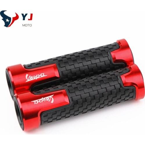 For Piaggio Vespa LT LX GT GTS GTV 300 250 200 125 150 7/8''22 High Quality Universal Rubber Hand End Grips Racing Handle Bar