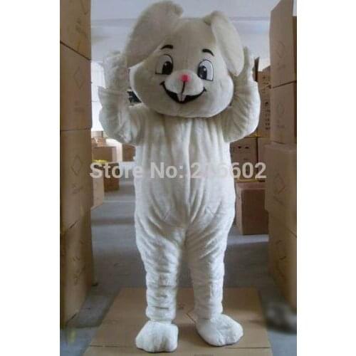 High quality Top Selling White Rabbit Mascot Costume bunny east rabbit fancy dress for adult party