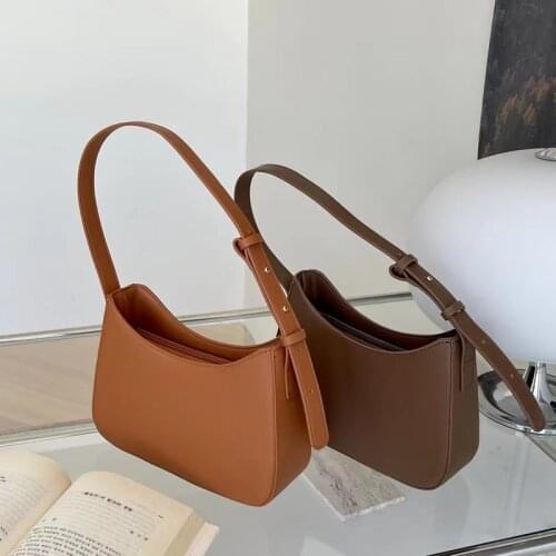 2021 New Zipper Womens Bag Korean Style Baguette Bag PU Leather Women Small Handbags Female Shoulder Axillary Bag Whole Sale