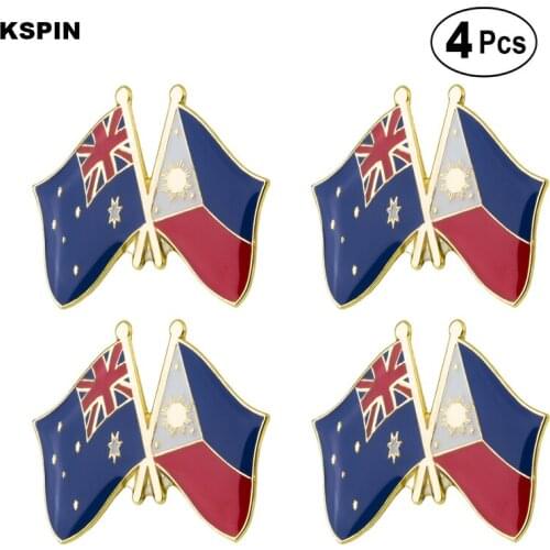 Australia Philippine Friendship Flag Pin Lapel Pin Badge Brooch Icons 4pcs