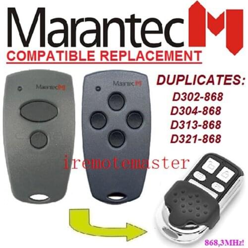 2pieces For MARANTEC REMOTE D302-868,D304-868,D313-868,D321-868 replacement remote 868mhz beautiful