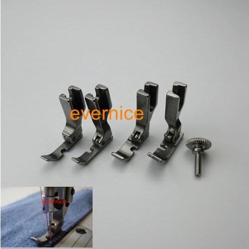 4 LEFT+RIGHT NARROW WIDE HINGED CORDING ZIPPER FEET/FOOT for SINGER 95 191D 195K 196K 591D 2191 2491D