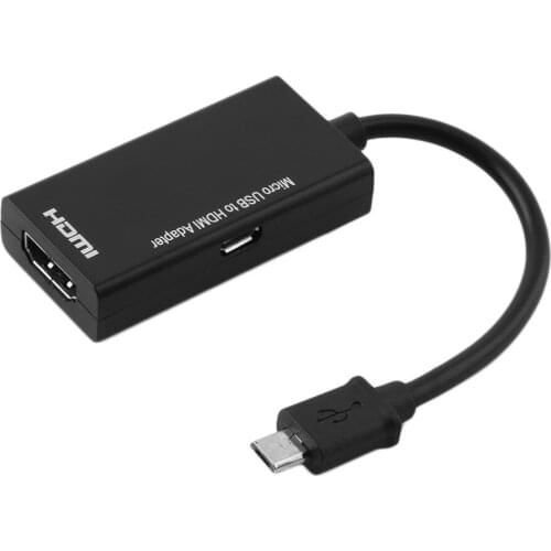 Micro USB To HDMI-compatible Adapter 12cm Cable Converter Light Weight Display Port connector Smart Phone connect TV projector