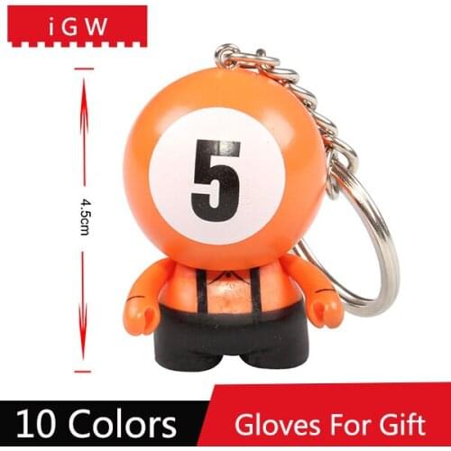 IGW Billiard Snooker Accessories Pool Cue Billiard Key Doll 10 Colors Little Gift To Friend China 4.5cm Height