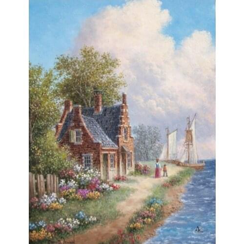 Diamond Embroidery Scenery Diamond Art Mosaic Embroidery Kit Diamond Painting Full Drill Round