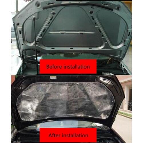Car Sound Deadener Mat Noise Bonnet Insulation Deadening Hood Engine Sticker Q9QD