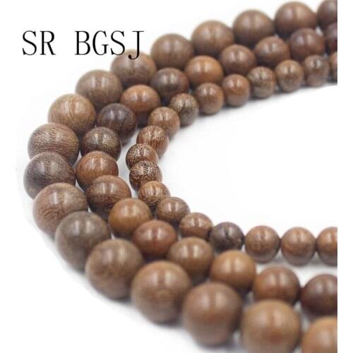 Free Shipping 108pcs 6mm 8mm 10mm Jewelry DIY Round Suanzhi Wood Mala Meditation Loose Beads