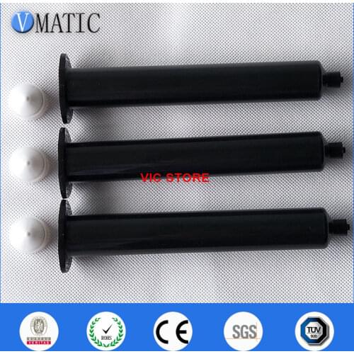 Free Shipping 55cc US Style Pneumatic Black UV Dispenser Syringe 55ml Black Glue Dispensing Syringes With Piston
