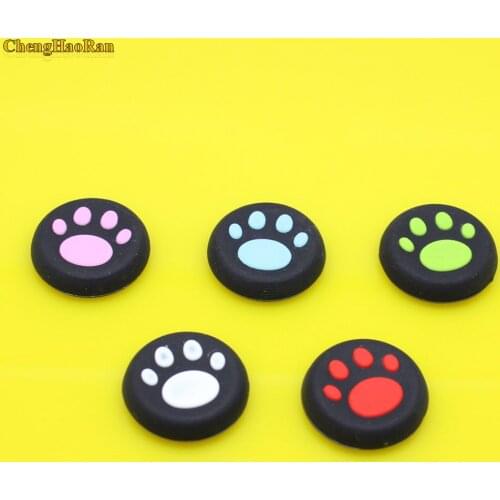 ChengHaoRan 2 Pcs Cat Paw Rubber Silicone Game Handle Joystick Stick Grip Cap For PS3 PS4 Xbox 360 ONE for PlayStation 4 3