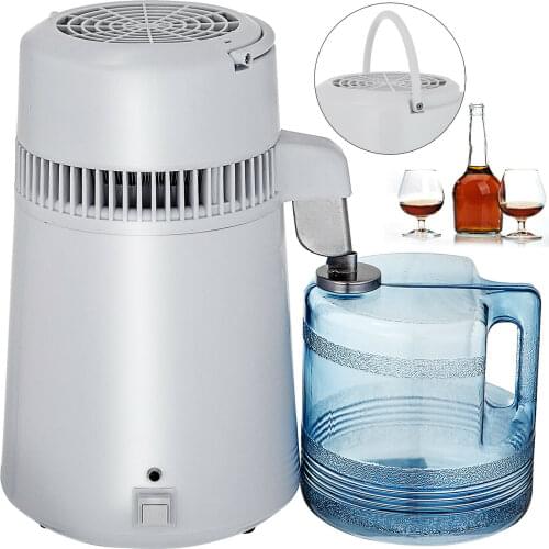 Stainless Steel Water Filter Pure Water 4L Distiller Purifier Dental Home 1L/H