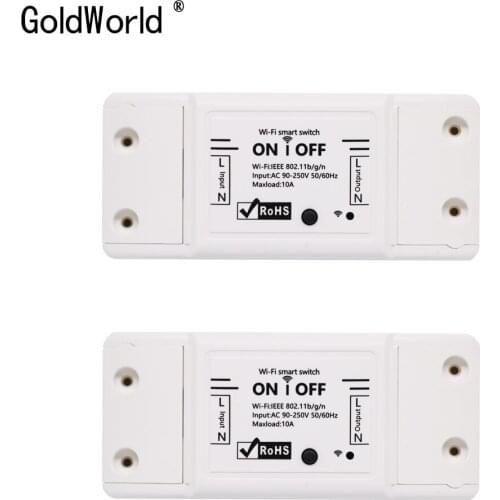 DIY WiFi Smart Light Switch Universal Breaker Timer Smart Life APP Wireless Remote Control Works with Alexa Google Home 2pcs