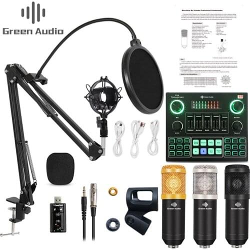 GAX V9 Condenser Microphone Bluetooth Mixer Audio Sound Card Live Broadcast Recording K Song Game Computer PC Mobile Phone