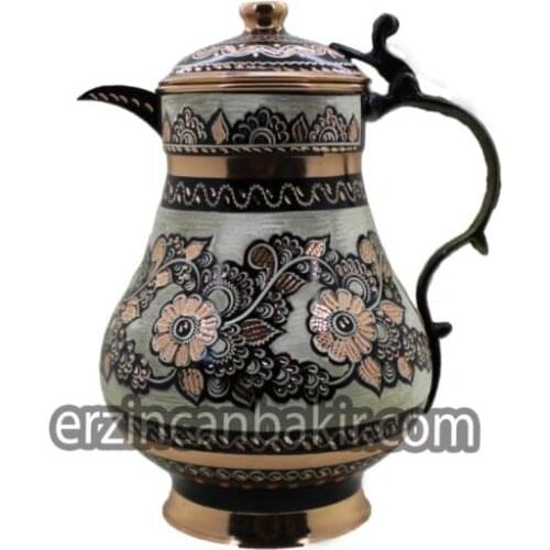 Geleneksel El Yapımı Sürahi osmanlı Bakır Şarap Karaf SRH-101