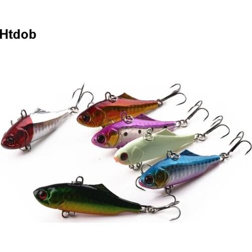 Htdob 6Pcs Fishing Lure 8cm 14g Hard Plastic Minnow Plastic Artificial bait 3D Eyes Crankbait Lifelike Bait With two Hooks Fish