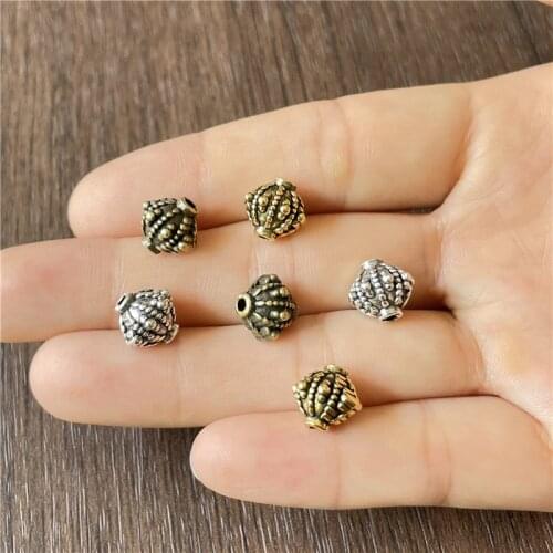 JunKang 15pcs 10mm irregular perforated beads jewelry making DIY handmade bracelet necklace prayer accessories wholesale