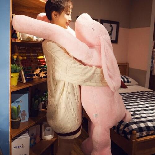 90/120cm Korea long-arm rabbit pillow sleeping long ear rabbit high quality doll super soft baby comfort toy plush gift for kid