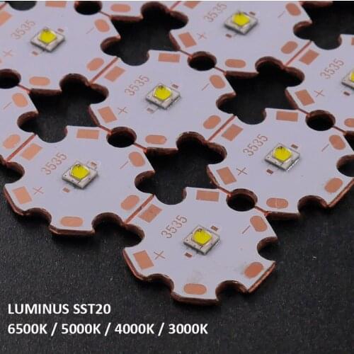 Luminus SST20 SST-20-W high CRI specialty white LED 3000K 4000K 5000K 6500K on 16mm / 20mm DTP copper board