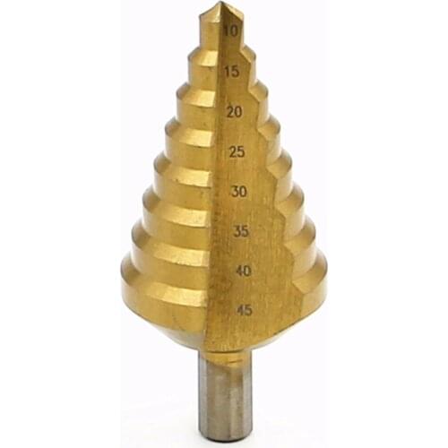 10/45mm Multifunction Titanium HSS Step Cone Drill Bit Hole Cutter Tool