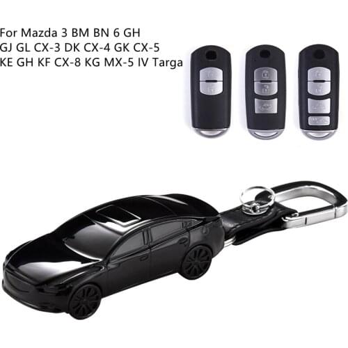 Car Model Shape Car Key Case Cover Fob Suitable For Mazda 3 BM BN 6 GH GJ GL CX-3 DK CX-4 GK CX-5 KE GH KF CX-8 KG MX-5 IV Targa