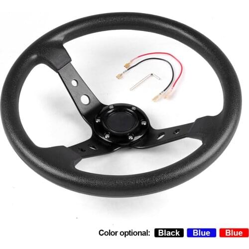 Car modification 14 inch 350MM universal steering wheel PU racing game competitive steering wheel