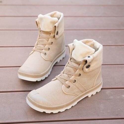 2020 Spring Autumn Shoes Men Boots Canvas Shoes Breathable High top Desert Ankle Boots Male Brand Footwear Black Army Green N005