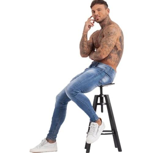 Jeans Men Elastic High Street Wind Skinny Jeans Men 2021 Classic Business Jeans Haulage Motor Streetwear Mens Jeans