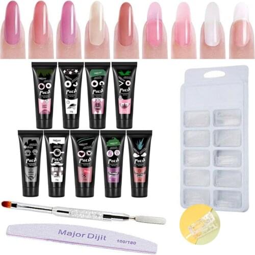 13pcs/lot Face Expression Soak off Poly UV Acryl Gel Set Quick Building Finger Extension Nail Gel Camouflage UV LED Hard Build