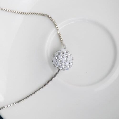 Gift small geometry round Ball spherical pendant chain Necklace Circle Outline love lucky eternity karma Zircon necklace jewelry