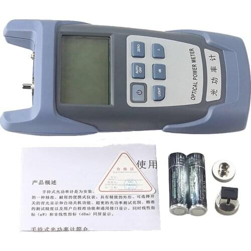 Free shipping 5pcs/lot Telecom FTTH Fiber Optic Optical Power Meter Cable Tester Networks FC and SC connectors -70~+10dBm