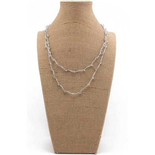 Beadsland glass beads women long necklace classic fashionable graceful women sweater necklace high quality delicate gift