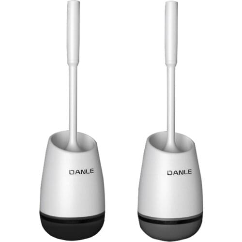 Plastic Wall Mounted Toilet Brush & Holder, Toilet Bowl Brush for Bathroom Cleaning - Good Grips, Sturdy, Deep Cleaning Brush