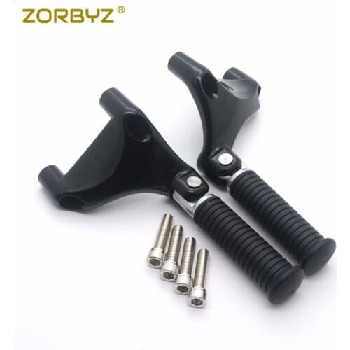 ZORBYZ Black Motorcycle Passenger Rear Foot Pegs Footpegs Mount For Harley 1200 XL 883 Sportster 2004-2010 2011 2012 2013