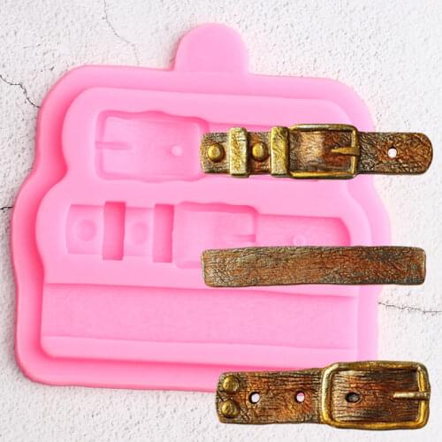 Belt Buckle Border Silicone Molds DIY Party Cupcake Topper Fondant Cake Decorating Tools Candy Clay Chocolate Gumpaste Moulds