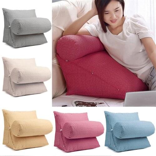 Adjustable Bed Office Pillow Pad Rest Neck Waist Support Back Wedge Cushion Pillow Pad