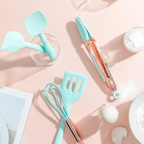 Silicone Cooking Utensils Spatula Set Kitchen Tools Accessories Home Kitchenware Small Clip Whisk Shovel Cooking Tools Set