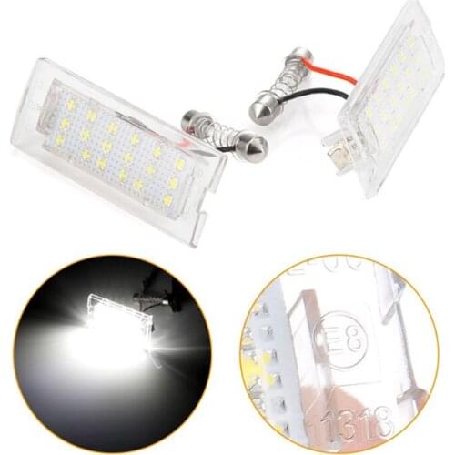 Tefanball 2Pcs White LED Number License Plate Light Lamp 18 LED 12V For BMW E53 X5 1999-2003 E83 X3 2003-2010