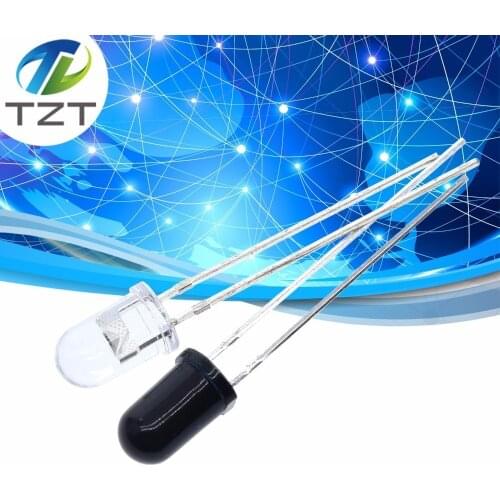 TZT 5mm 940nm LEDs Infrared Emitter and IR Receiver Diode 10pairs Diodes 301A