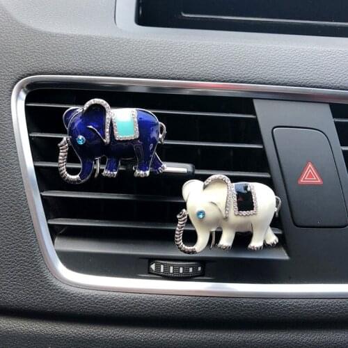 Ornaments Car Aroma Diffuser Car Air Fresheners Vent Clip Auto Perfume Car Accessories Elegant Elephant Flavouring For Car Decor