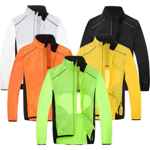 MTB Bicycle Rain Jackets Breathable Reflective Waterproof Cycling Jackets Long Sleeve Men Windproof Outdoor Sports Raincoat