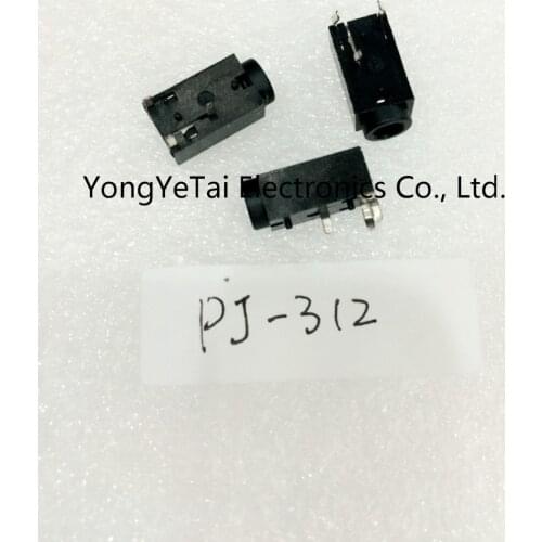 YYT 10PCS 3.5 headphone jack 3 foot pin 2 fixed foot 3.5MM female power socket audio jack PJ-312