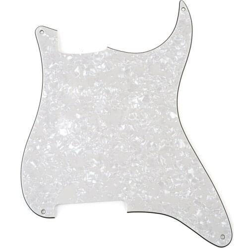Musiclily 4 Hole Guitar Strat Pickguard Blanks Material for Stratocaster Style Guitar Custom, 4Ply Parchment Pearl