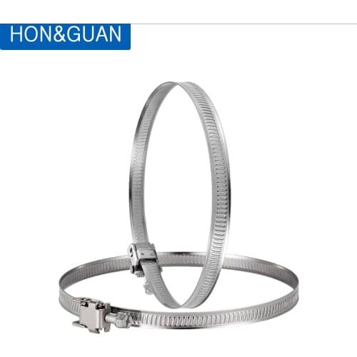 2pcs 5inch 125mm Stainless Steel Hose Clips Duct Clamp Adjustable Worm Drive for Flexible Pipe Clamp