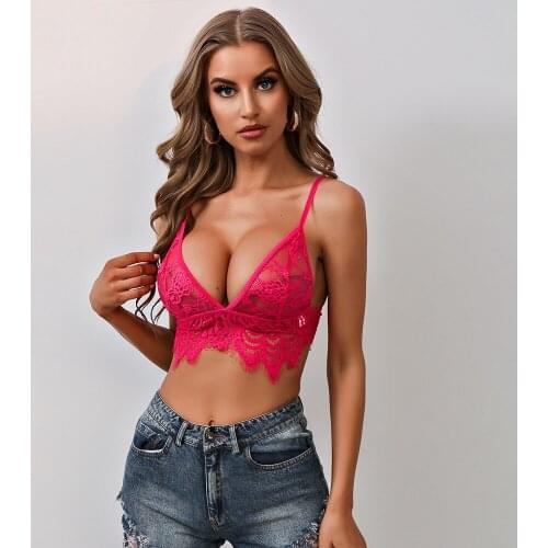 Womens Sexy Mesh See-Through Lace Print Embroidery Open Back Adjustable Sleeveless Navel Short Back Exotic Underwear