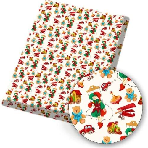 Polyester Cotton Fabric Girls Boys Printed Cloth Sheets DIY Dress Supplies Handmade Bag Materials Home Textile 45*150cm 1pc