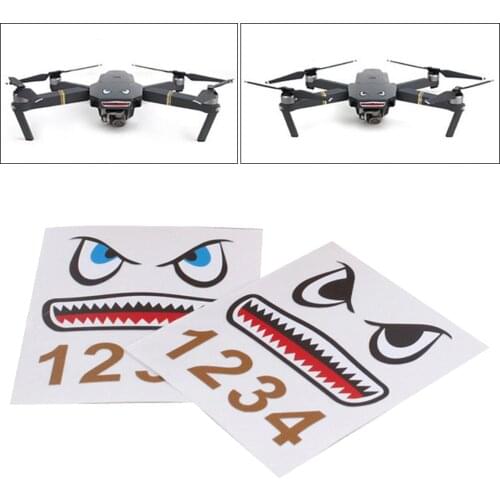 2 Pieces Drone Body Sticker Skin Decals DIY Decoration Drone Accessories for DJI MINI 2 MAVIC PRO
